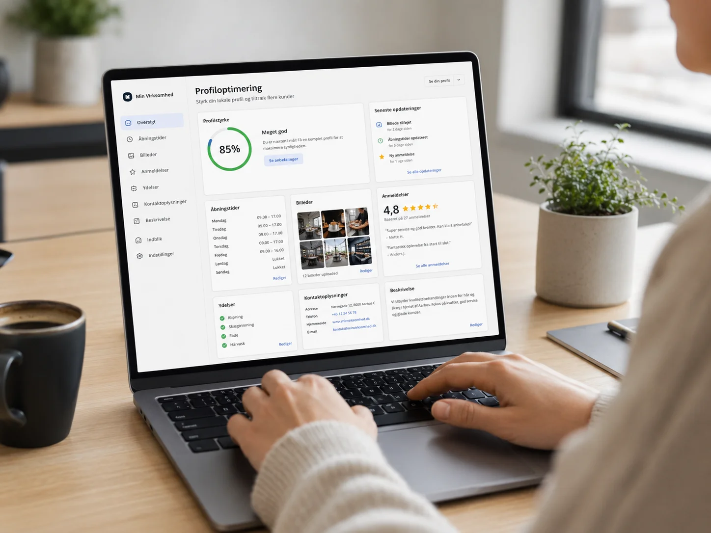 Lokal SEO optimering af hjemmeside for dansk virksomhed