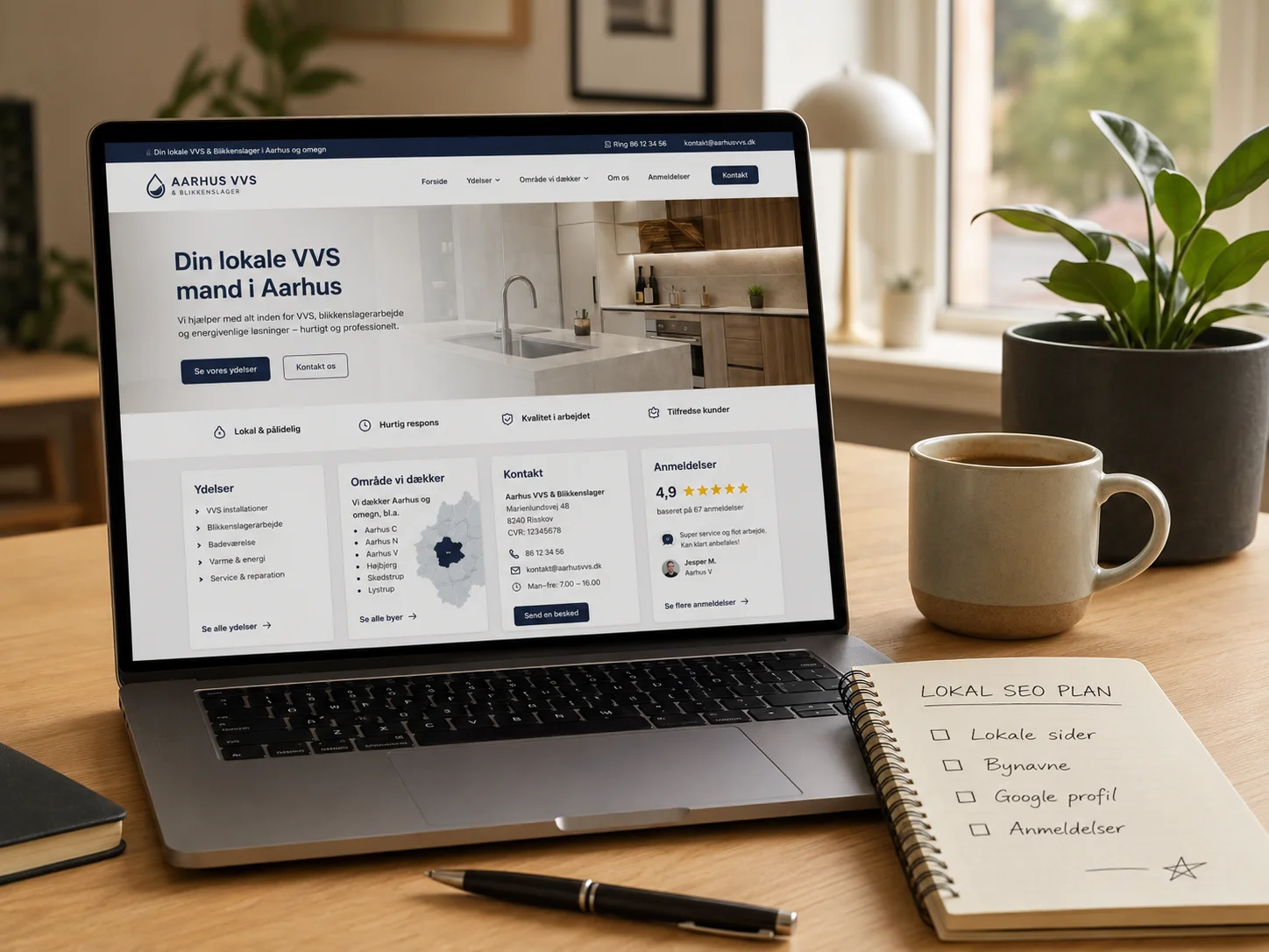 Lokal SEO optimering af hjemmeside for dansk virksomhed