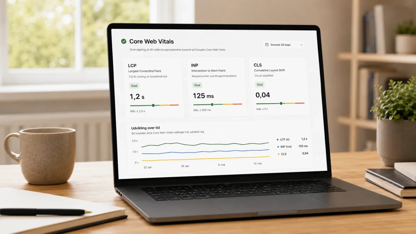 Core Web Vitals for WordPress hjemmeside