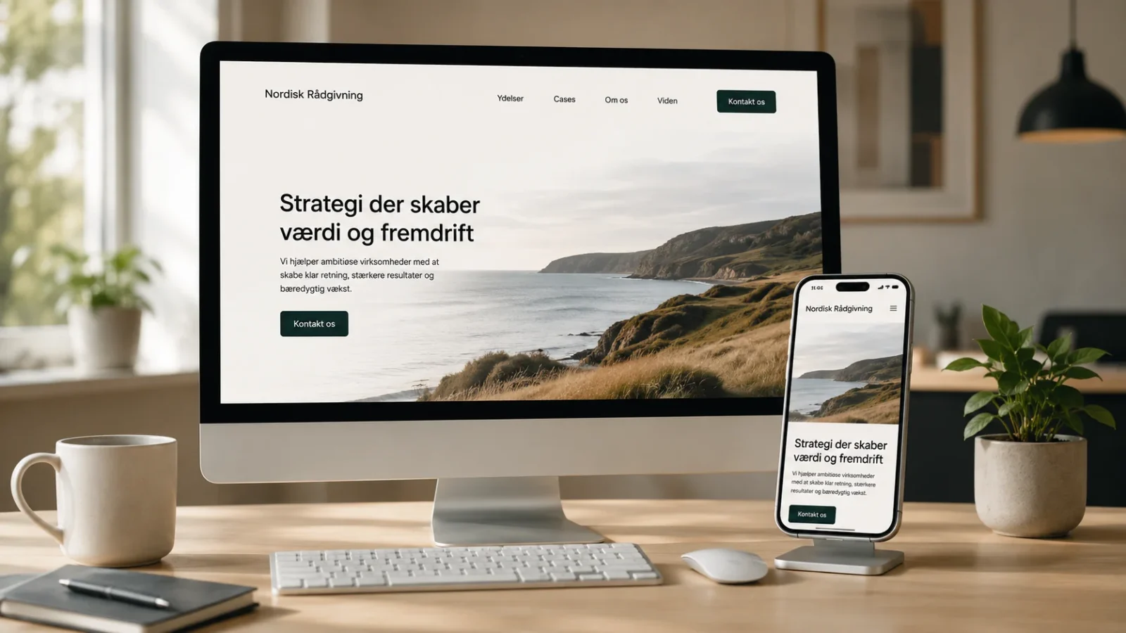 Moderne hjemmesidedesign med fokus på hastighed og brugeroplevelse