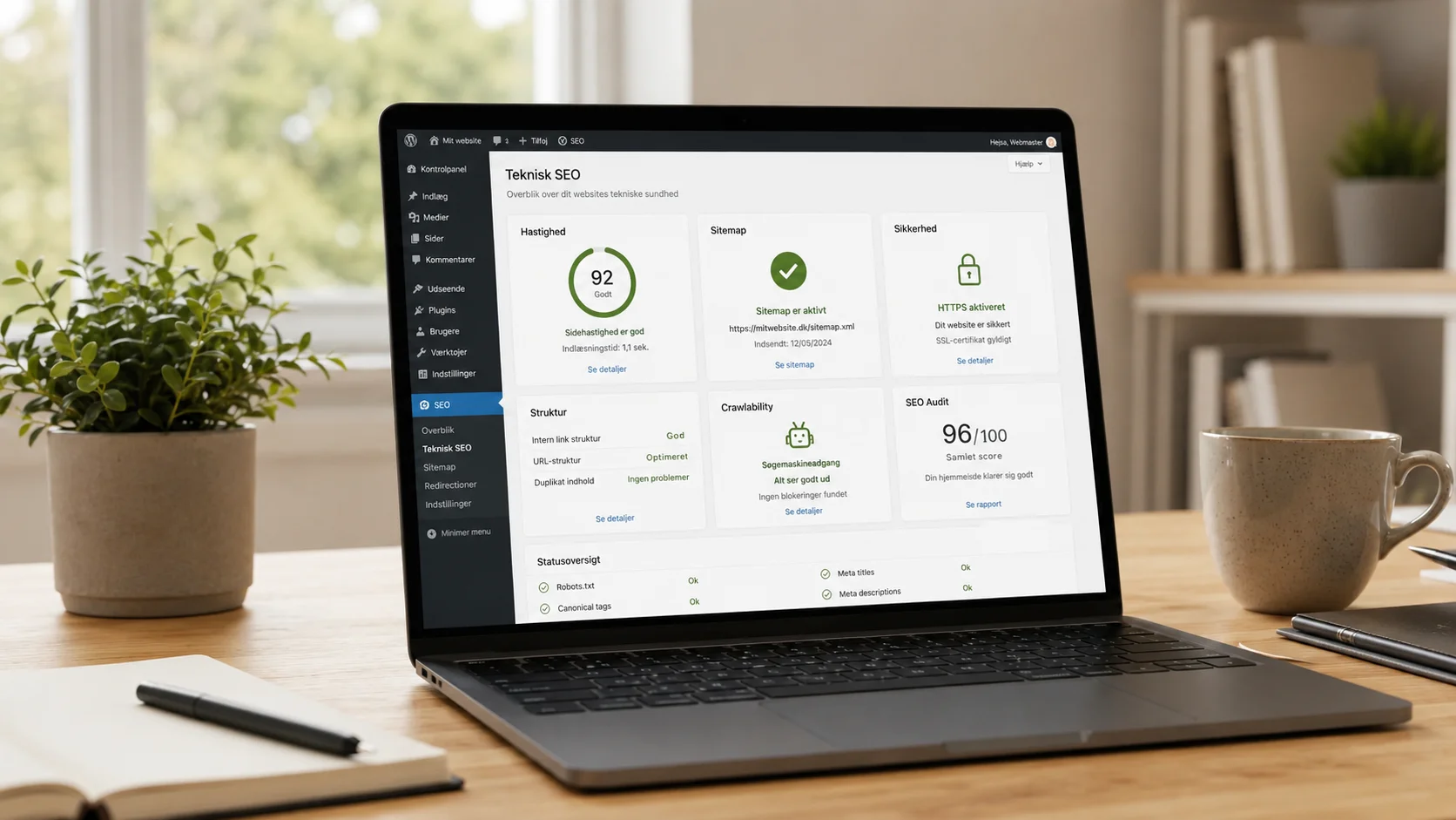 Teknisk SEO for WordPress-hjemmeside