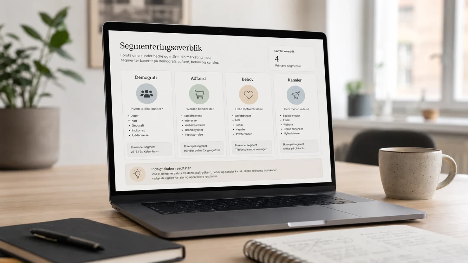 Målgruppeanalyse med kunder og segmenter