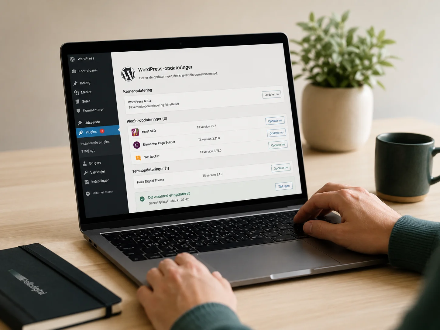 Serviceaftale hellodigital wordpress opdateringer