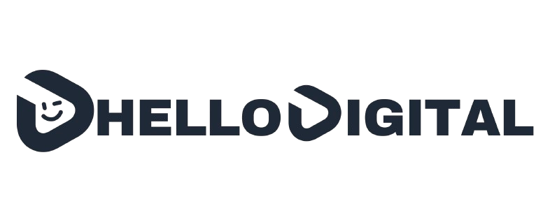 Hellodigital Logo i blå-sorte nuancer