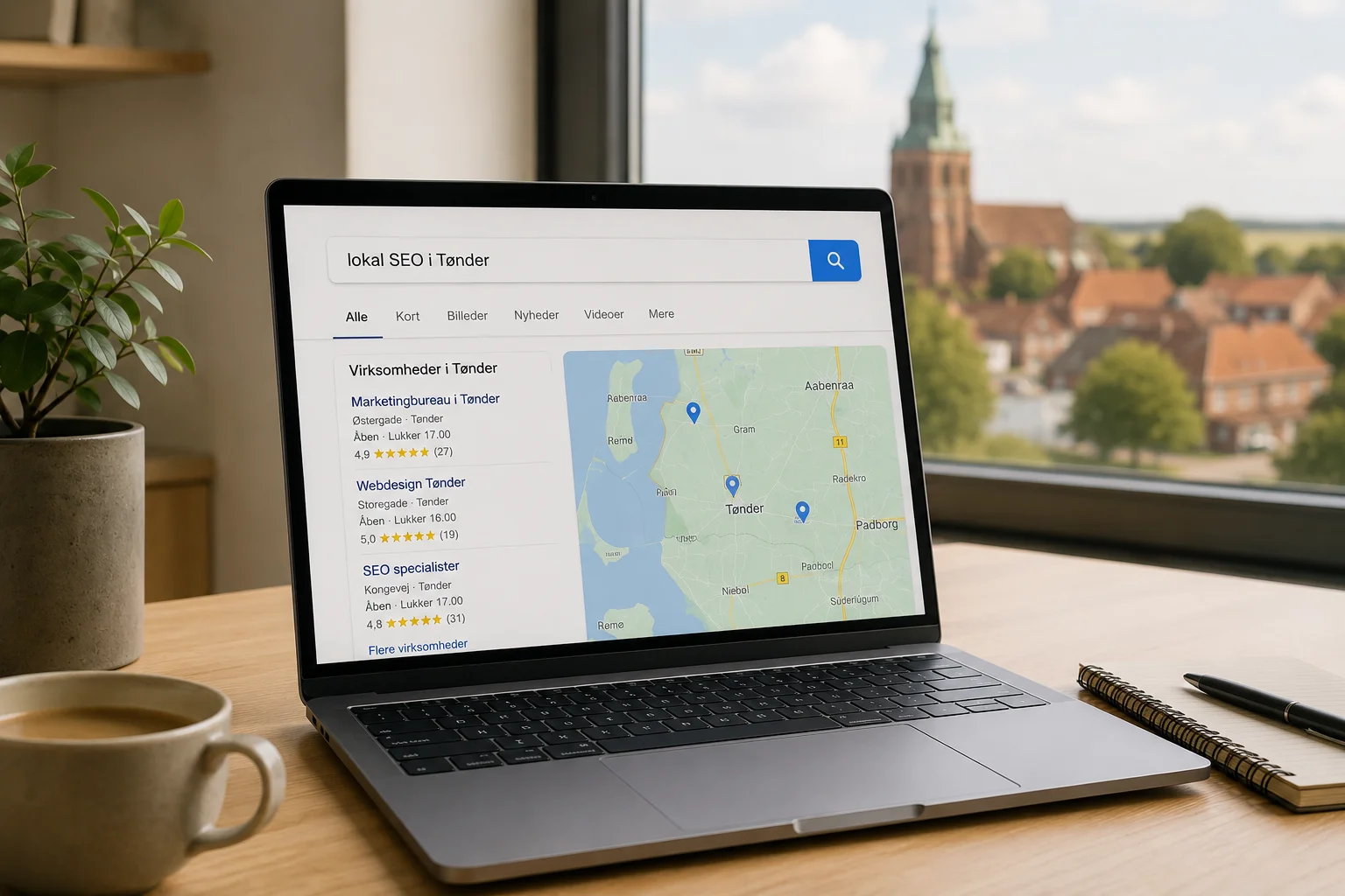 Lokal virksomhed i Tønder arbejder med Google synlighed og lokal SEO