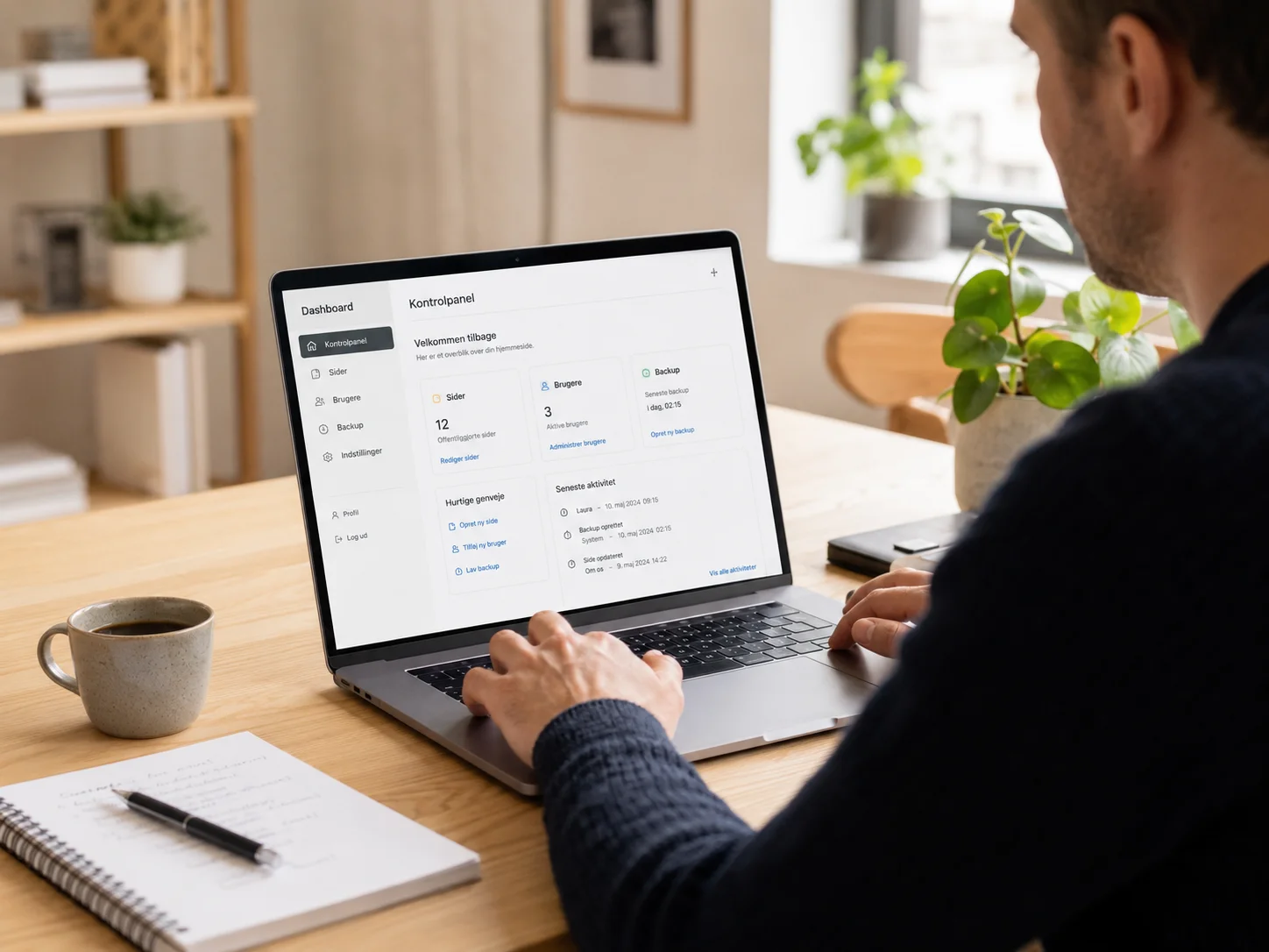 Virksomhedsejer har adgang til WordPress og hjemmesidens konti