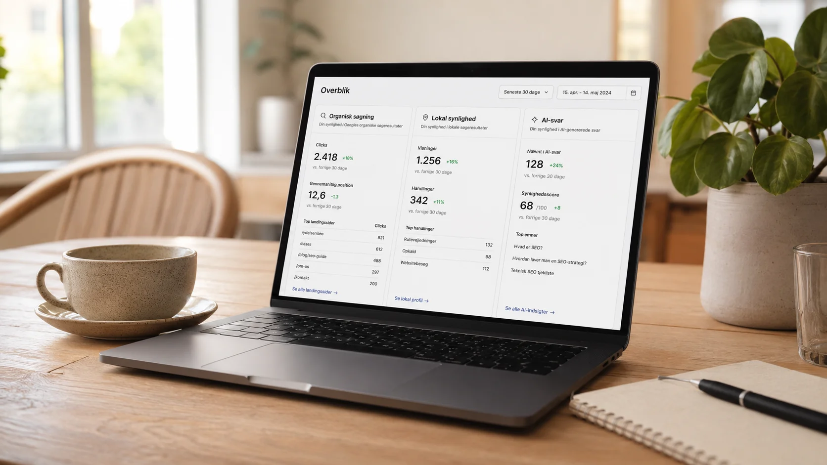 SEO-specialist analyserer digital synlighed i Google og AI-svar