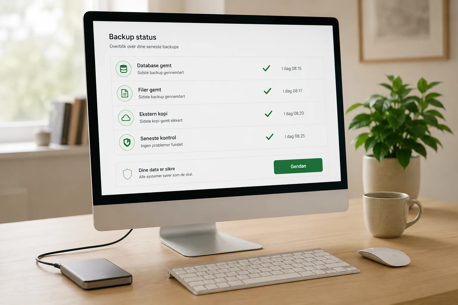 WordPress-backup af database og filer med mulighed for gendannelse